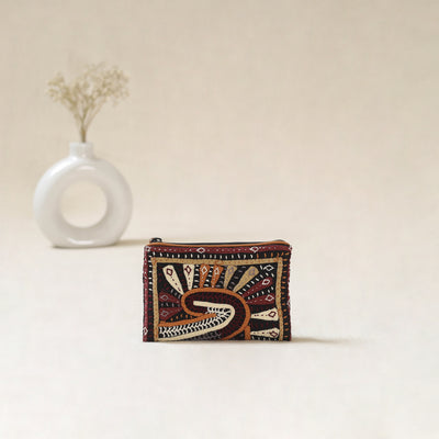 Kutch Dhebariya Qatab Hand Embroidered Coin Pouch 80