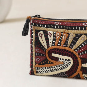 Kutch Dhebariya Qatab Hand Embroidered Coin Pouch 80