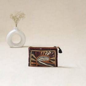 Kutch Dhebariya Qatab Hand Embroidered Coin Pouch 80