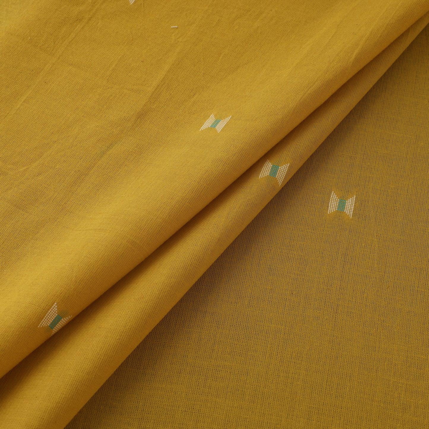 Yellow - Prewashed Cotton Jacquard Fabric 42