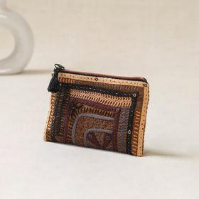 Kutch Dhebariya Qatab Hand Embroidered Coin Pouch 81