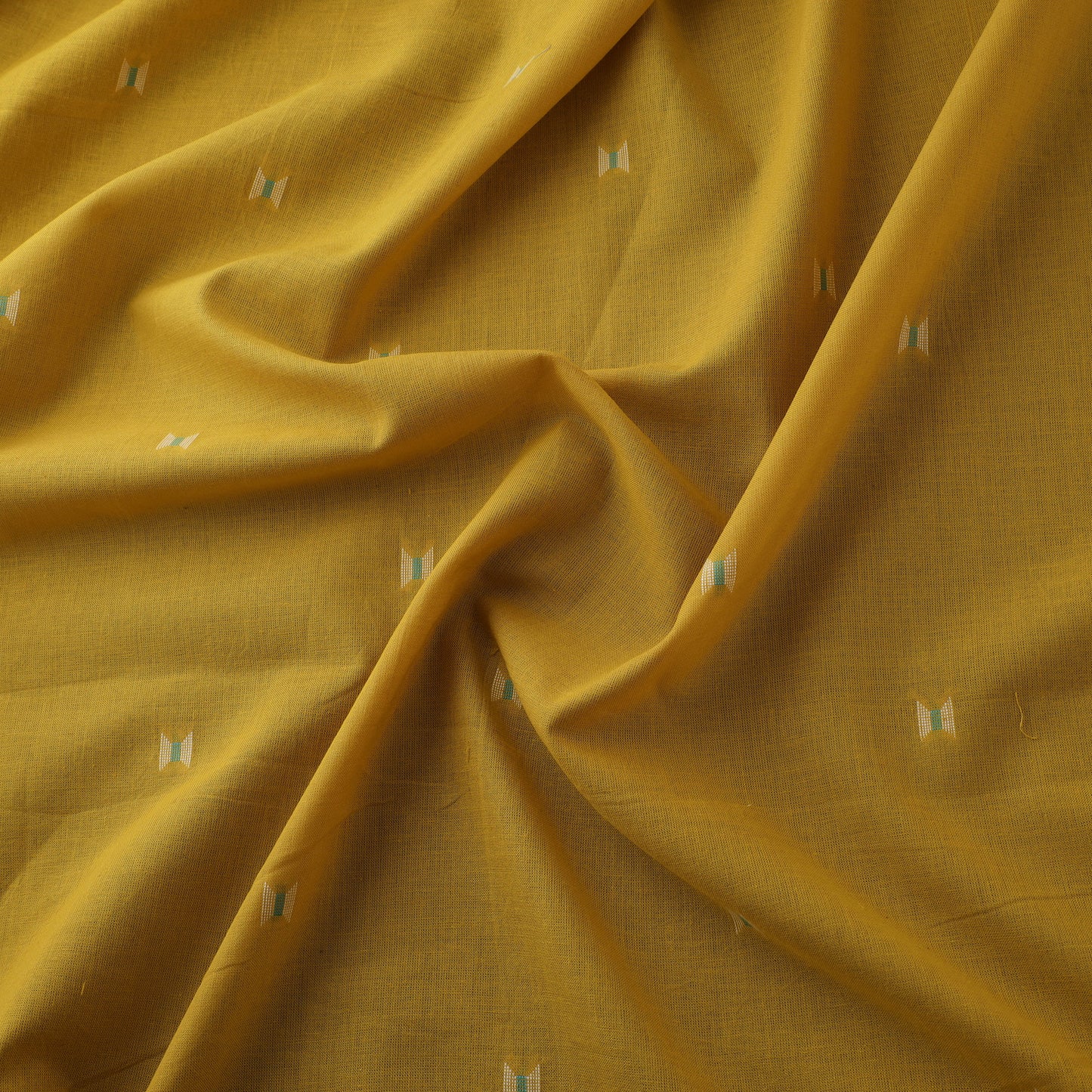 Yellow - Prewashed Cotton Jacquard Fabric 42