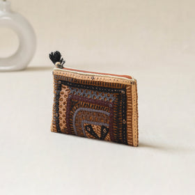 Kutch Dhebariya Qatab Hand Embroidered Coin Pouch 82