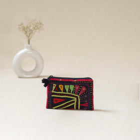 Kutch Dhebariya Qatab Hand Embroidered Coin Pouch 83