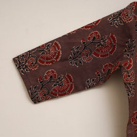 Girls Ajrakh Block Print Pure Cotton Kurta Set (2-6 Years) 14