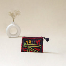 Kutch Dhebariya Qatab Hand Embroidered Coin Pouch 83