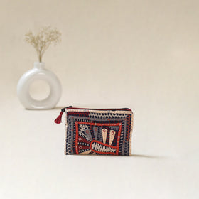 Kutch Dhebariya Qatab Hand Embroidered Coin Pouch 84