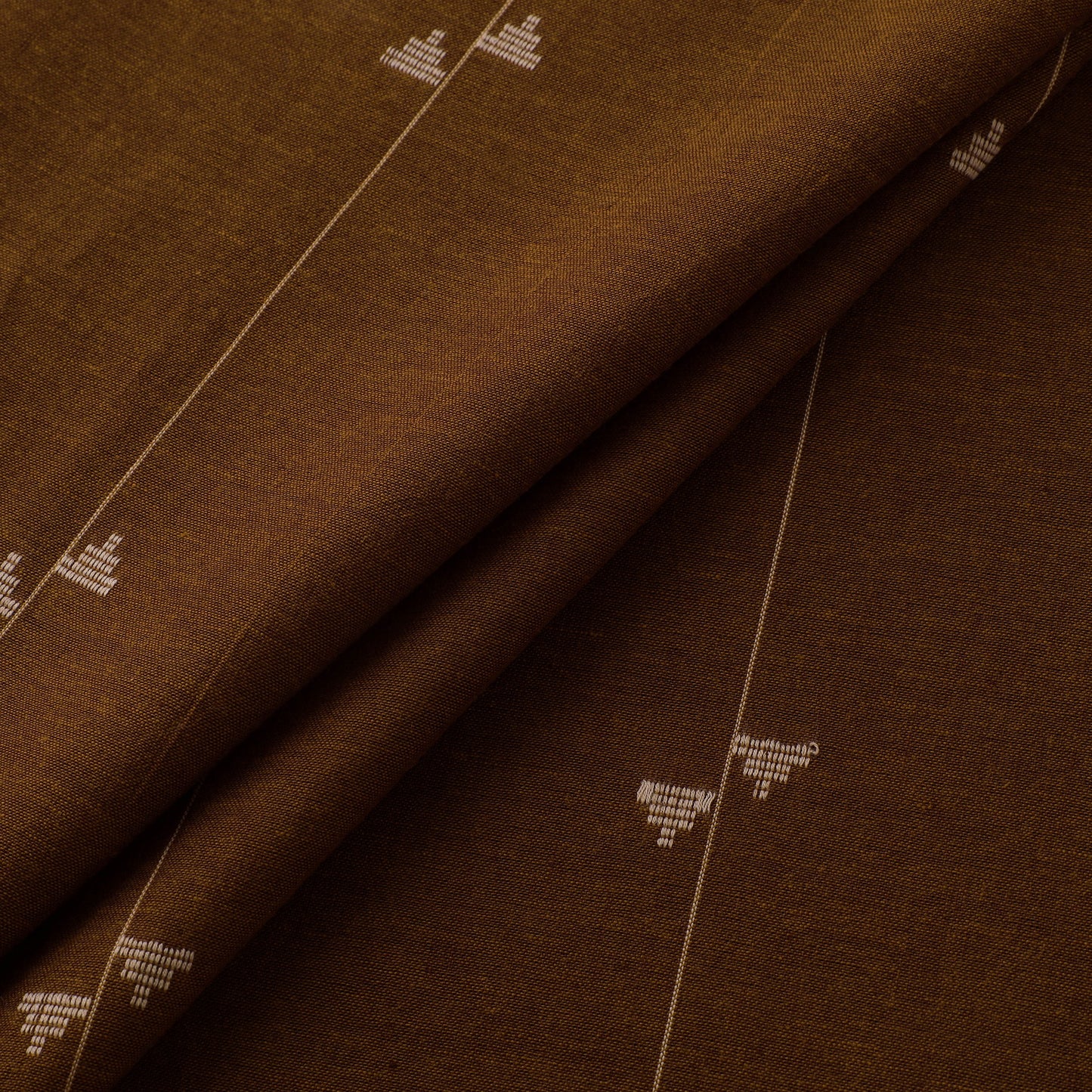 Brown - Prewashed Cotton Jacquard Fabric 46
