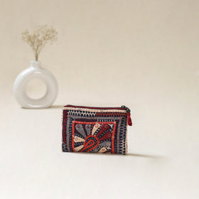 Kutch Dhebariya Qatab Hand Embroidered Coin Pouch 84