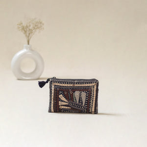Kutch Dhebariya Qatab Hand Embroidered Coin Pouch 85