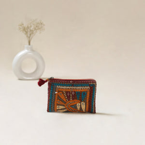 Kutch Dhebariya Qatab Hand Embroidered Coin Pouch 86