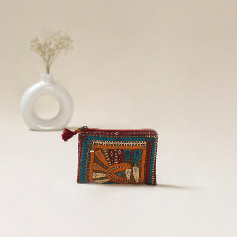 Kutch Dhebariya Qatab Hand Embroidered Coin Pouch 86
