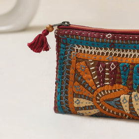 Kutch Dhebariya Qatab Hand Embroidered Coin Pouch 86