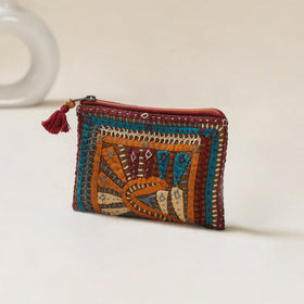 Kutch Dhebariya Qatab Hand Embroidered Coin Pouch 86