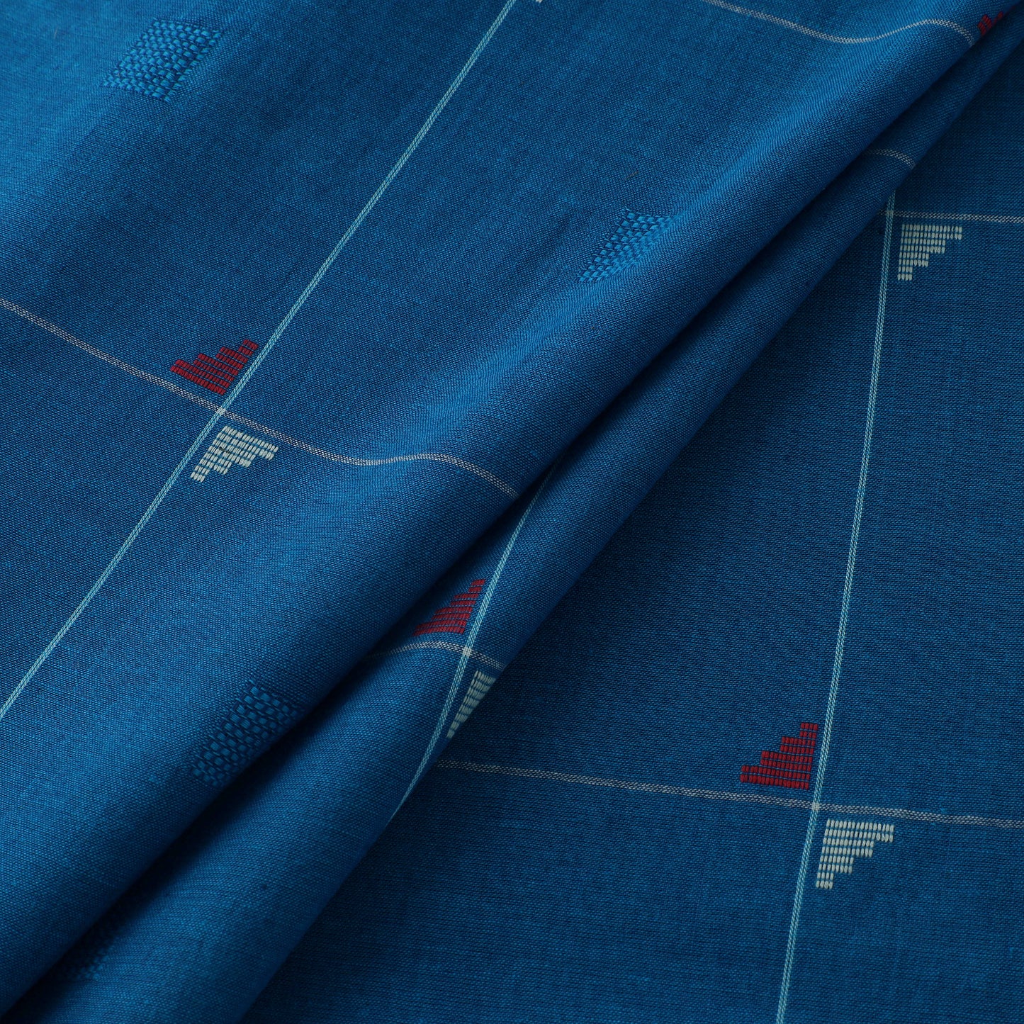 Blue - Prewashed Cotton Jacquard Fabric 39