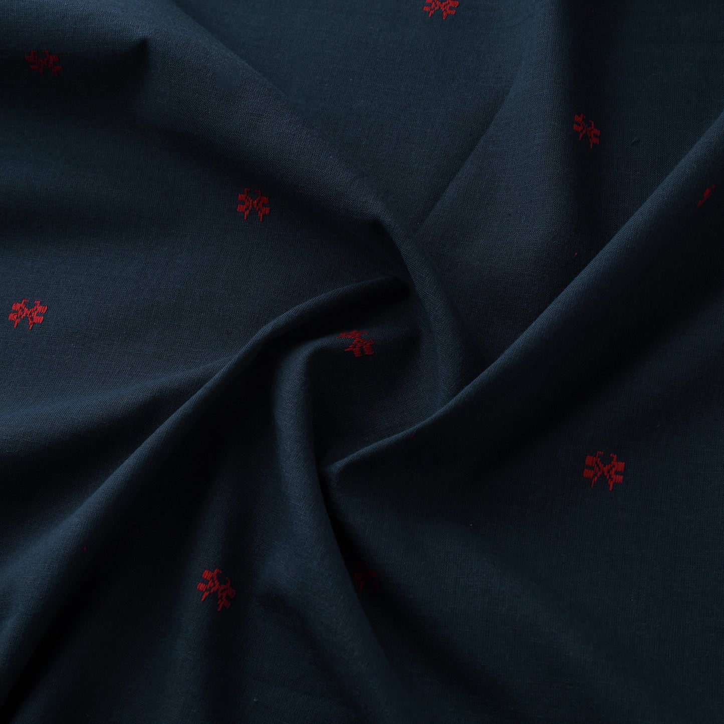 Blue - Prewashed Cotton Jacquard Fabric 51