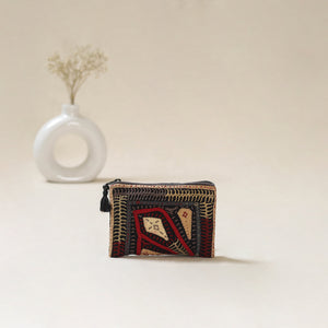 Kutch Dhebariya Qatab Hand Embroidered Coin Pouch 88