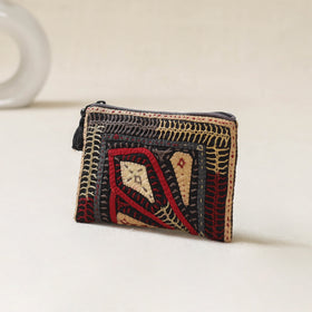 Kutch Dhebariya Qatab Hand Embroidered Coin Pouch 88