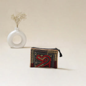 Kutch Dhebariya Qatab Hand Embroidered Coin Pouch 88