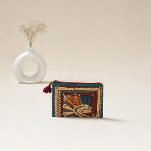 Kutch Dhebariya Qatab Hand Embroidered Coin Pouch 89