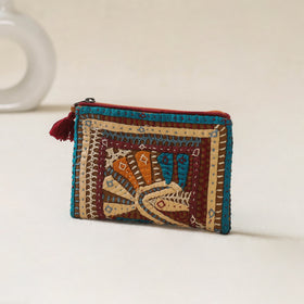 Kutch Dhebariya Qatab Hand Embroidered Coin Pouch 89