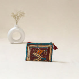 Kutch Dhebariya Qatab Hand Embroidered Coin Pouch 89