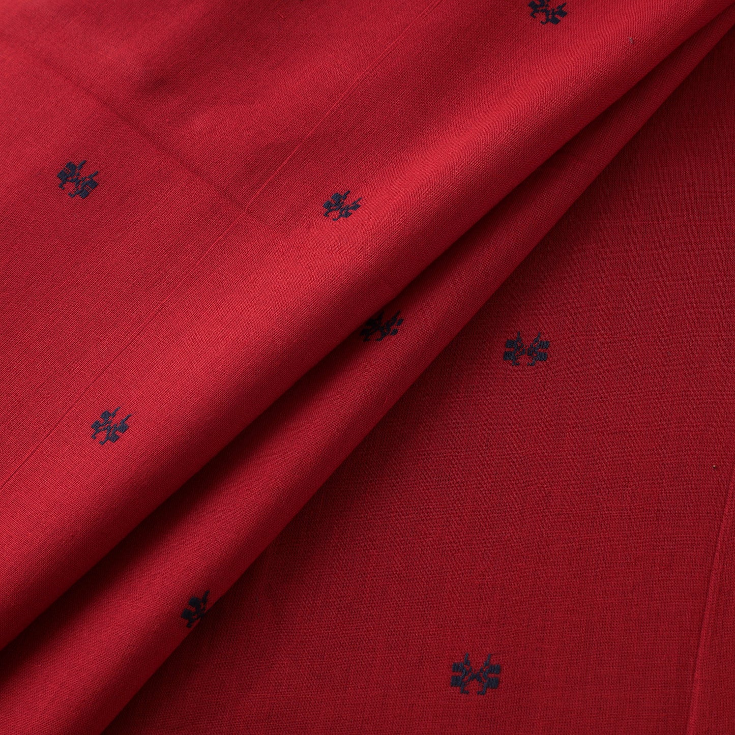 Red - Prewashed Cotton Jacquard Fabric 55
