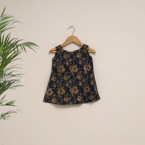Hand Block Bagru Print Cotton Baby Girl Dress (6-12 Months) 03