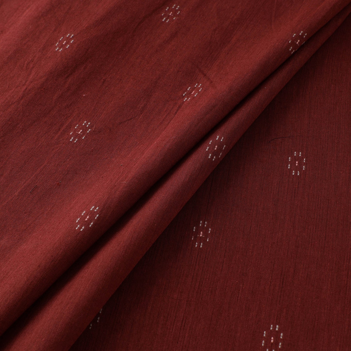 Maroon - Prewashed Cotton Jacquard Fabric 61