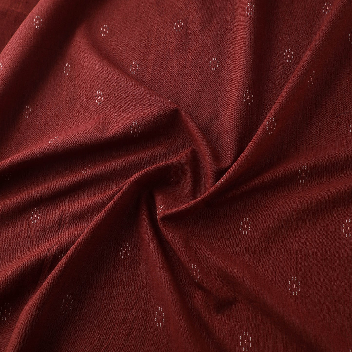 Maroon - Prewashed Cotton Jacquard Fabric 61