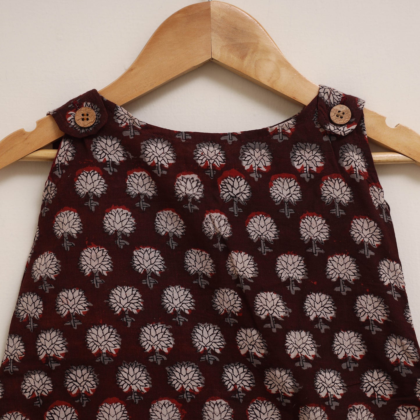 Hand Block Bagru Print Cotton Baby Girl Dress (6-12 Months) 07