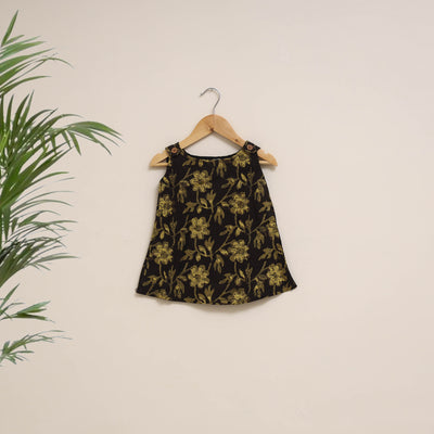 Hand Block Bagru Print Cotton Baby Girl Dress (6-12 Months) 08