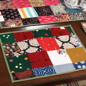 Multicolor - handcrafted cotton fusion table runner set