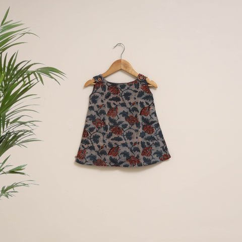 Hand Block Bagru Print Cotton Baby Girl Dress (6-12 Months) 10
