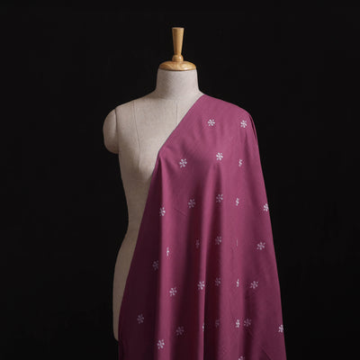 Purple - Prewashed Cotton Jacquard Fabric 64