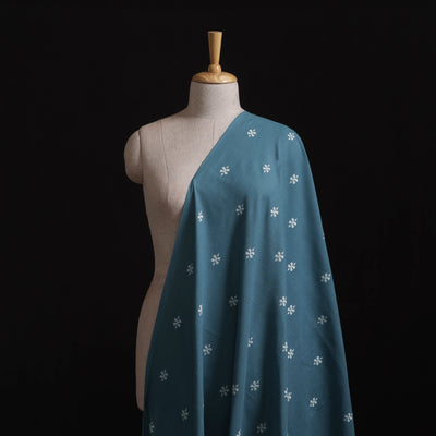 Blue - Prewashed Cotton Jacquard Fabric 63