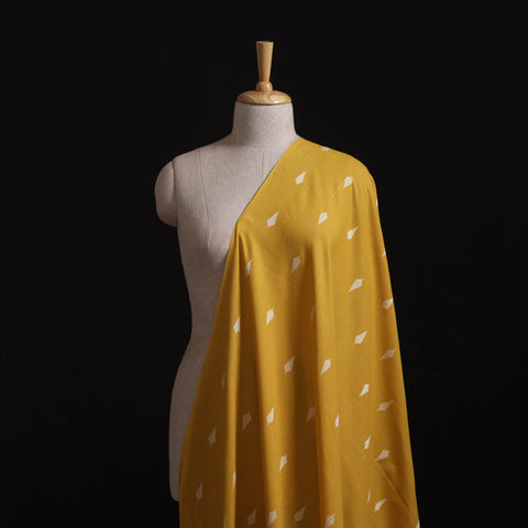 Yellow - Prewashed Cotton Jacquard Fabric 62