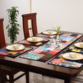 Multicolor - handcrafted cotton fusion table runner set