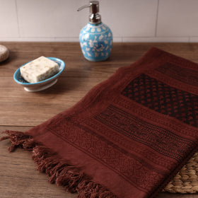 Buy Bagh Block Printed Handloom Cotton Towel Online at iTokri.com