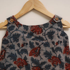 Hand Block Bagru Print Cotton Baby Girl Dress (6-12 Months) 14