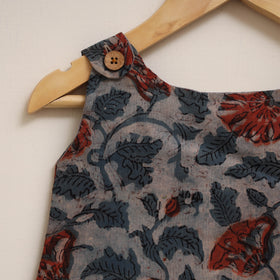 Hand Block Bagru Print Cotton Baby Girl Dress (6-12 Months) 14