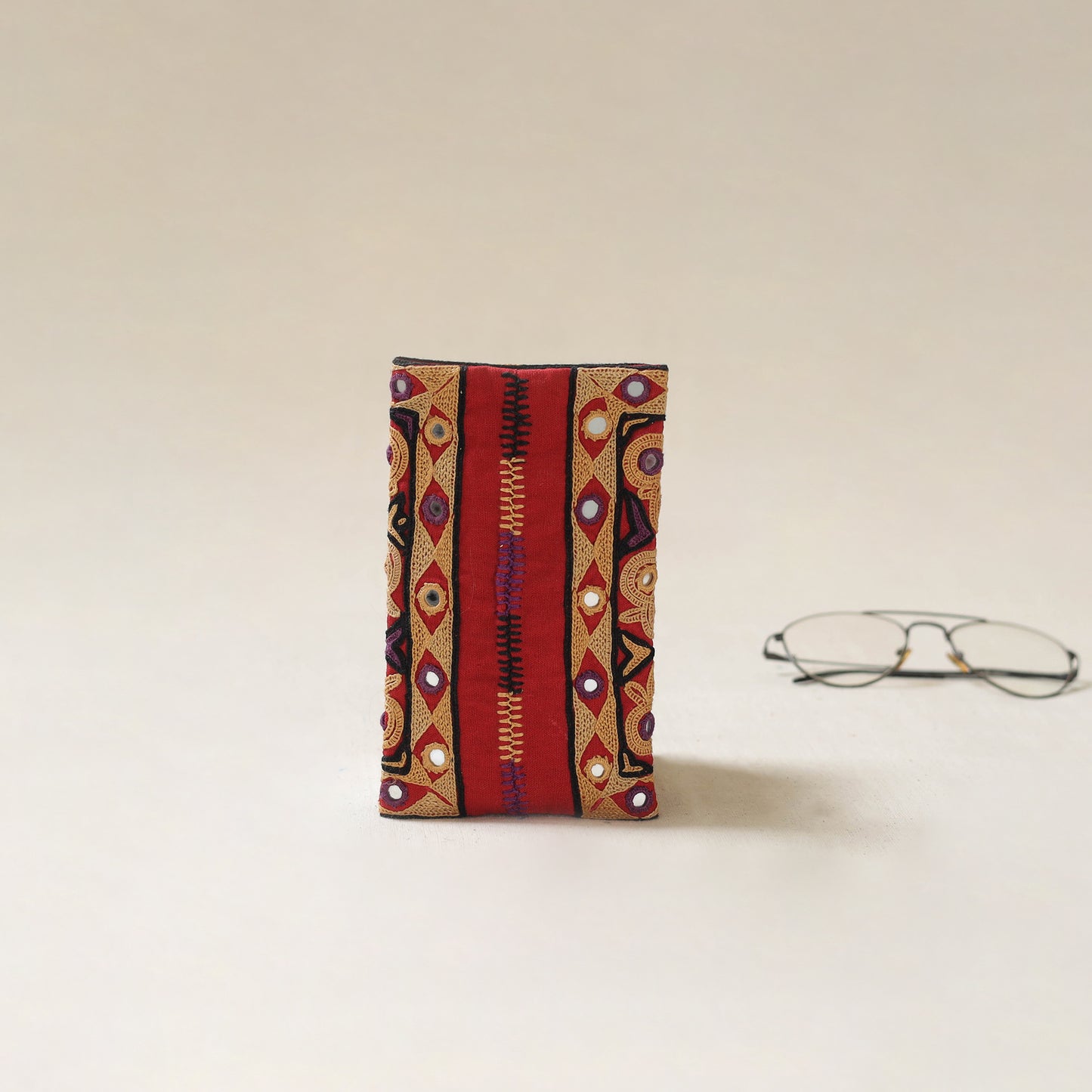 Kutch Ahir Hand Embroidered Spectacle Pouch 51