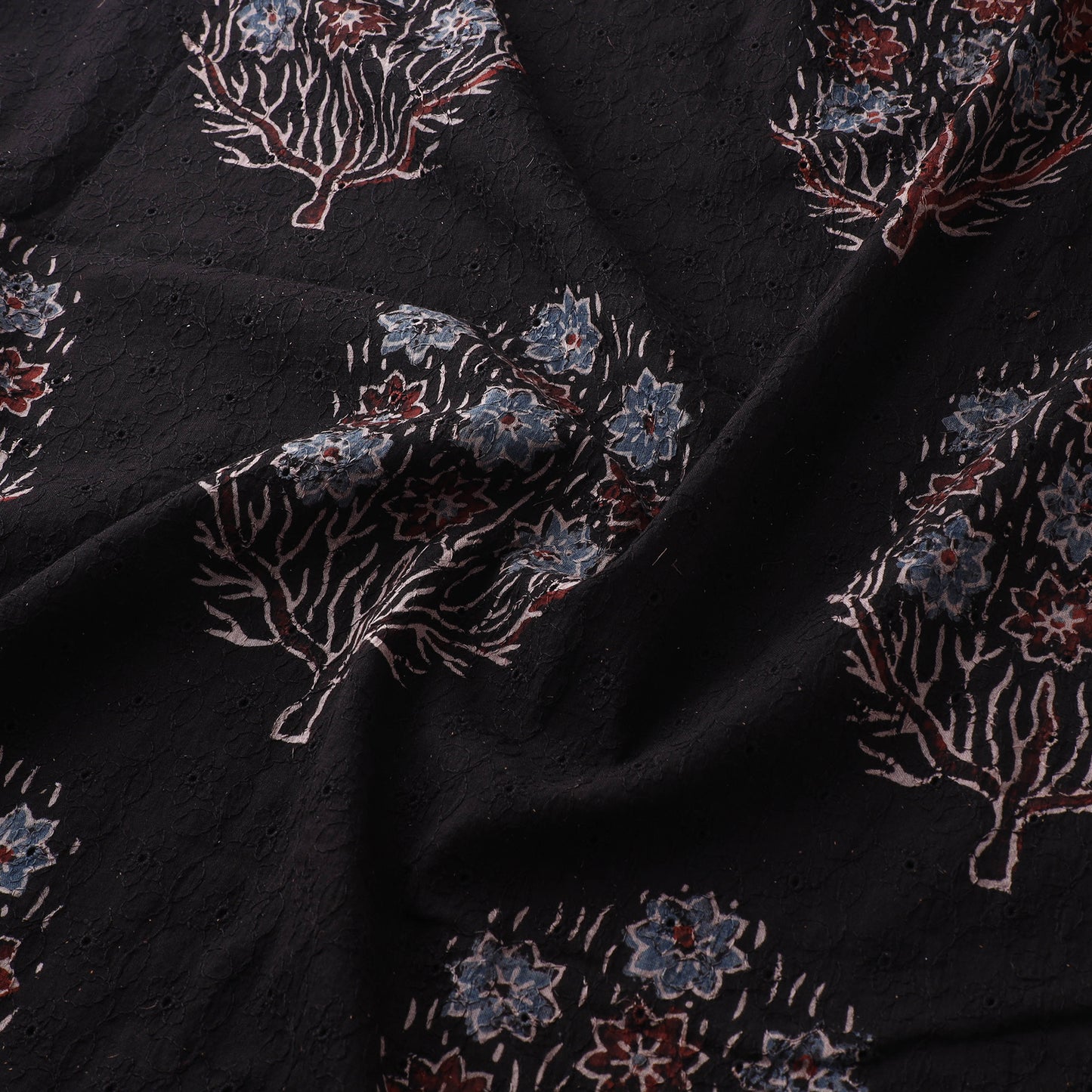 Hakoba Hand Block Ajrakh Print Natural Dyed Cotton Fabric 54