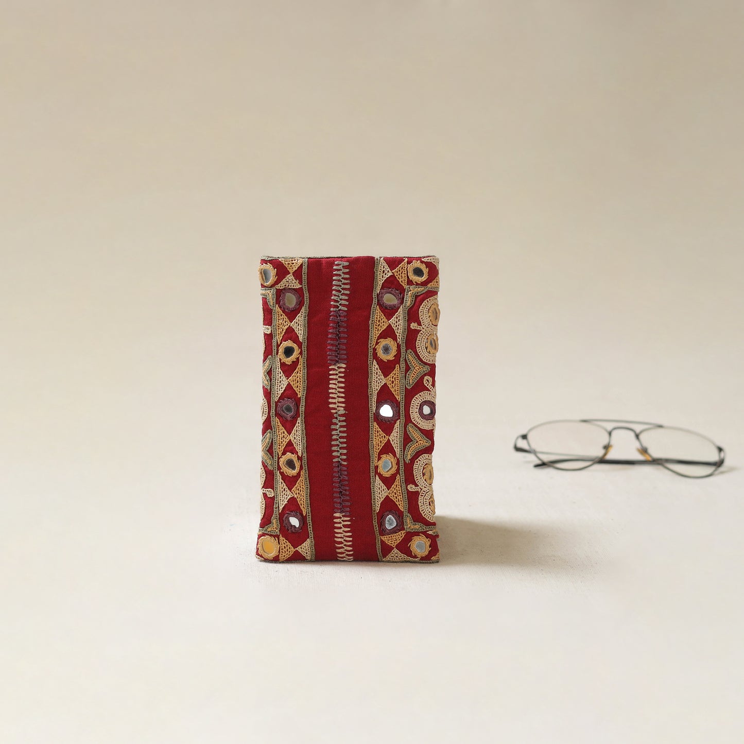 Kutch Ahir Hand Embroidered Spectacle Pouch 53