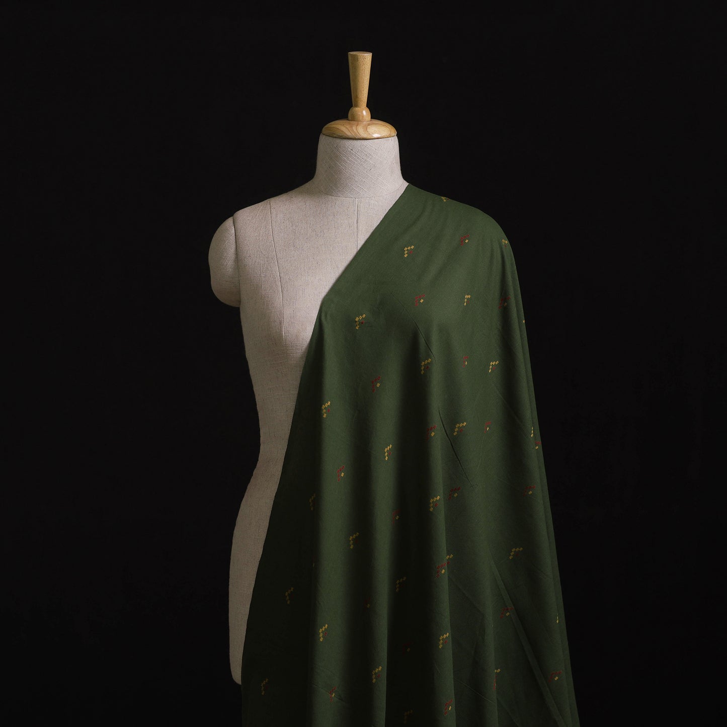 Green - Prewashed Cotton Jacquard Fabric 35