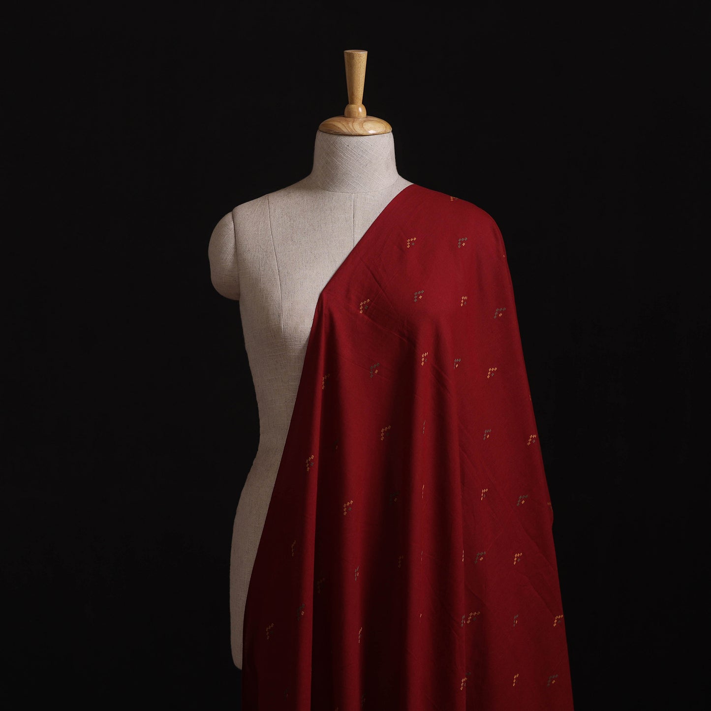 Red - Prewashed Cotton Jacquard Fabric 34
