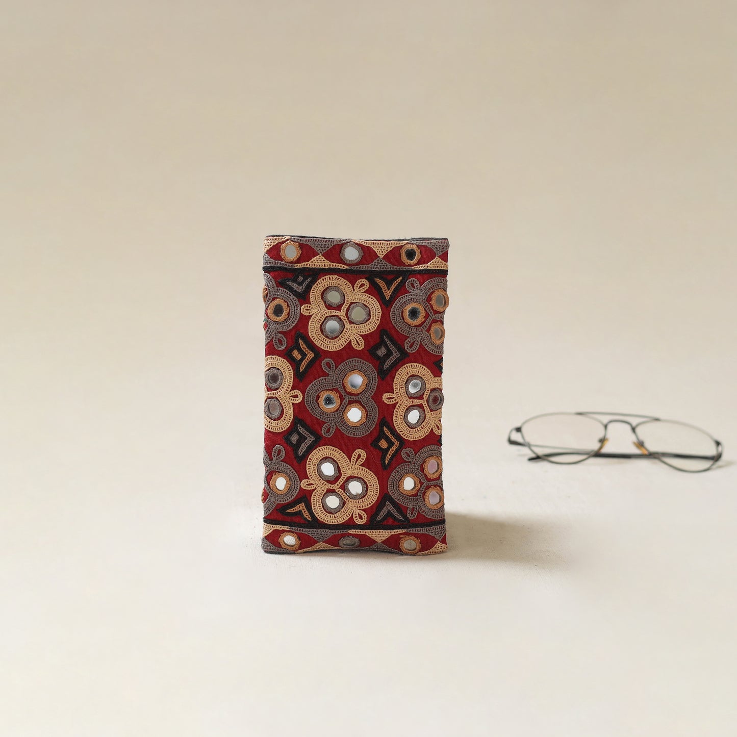 Kutch Ahir Hand Embroidered Spectacle Pouch 54