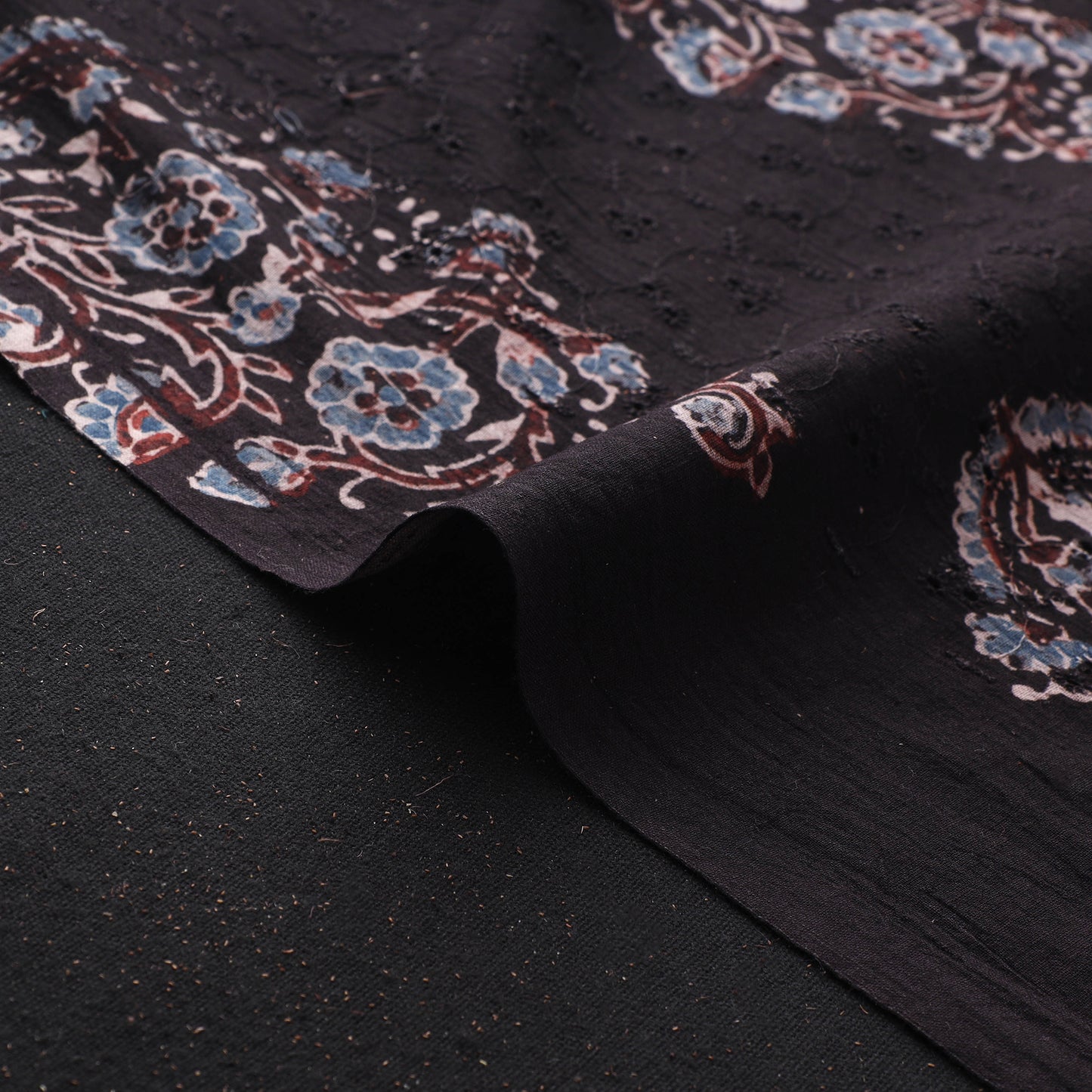 Hakoba Hand Block Ajrakh Print Natural Dyed Cotton Fabric 55