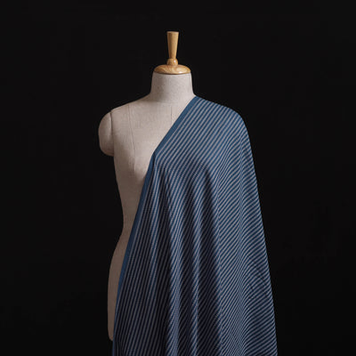 Blue - Prewashed Cotton Jacquard Fabric 30