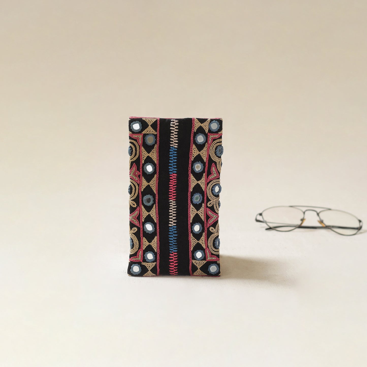 Kutch Ahir Hand Embroidered Spectacle Pouch 56